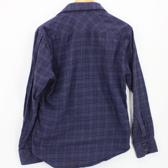 Zachary Prell Shirt Mens Navy Blue Plaid Casual Button Down Collared Size Small - Picture 7 of 9